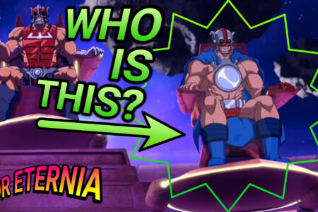 Who is sitting on Zodac’s left in ”Masters of the Universe: Revolution”?