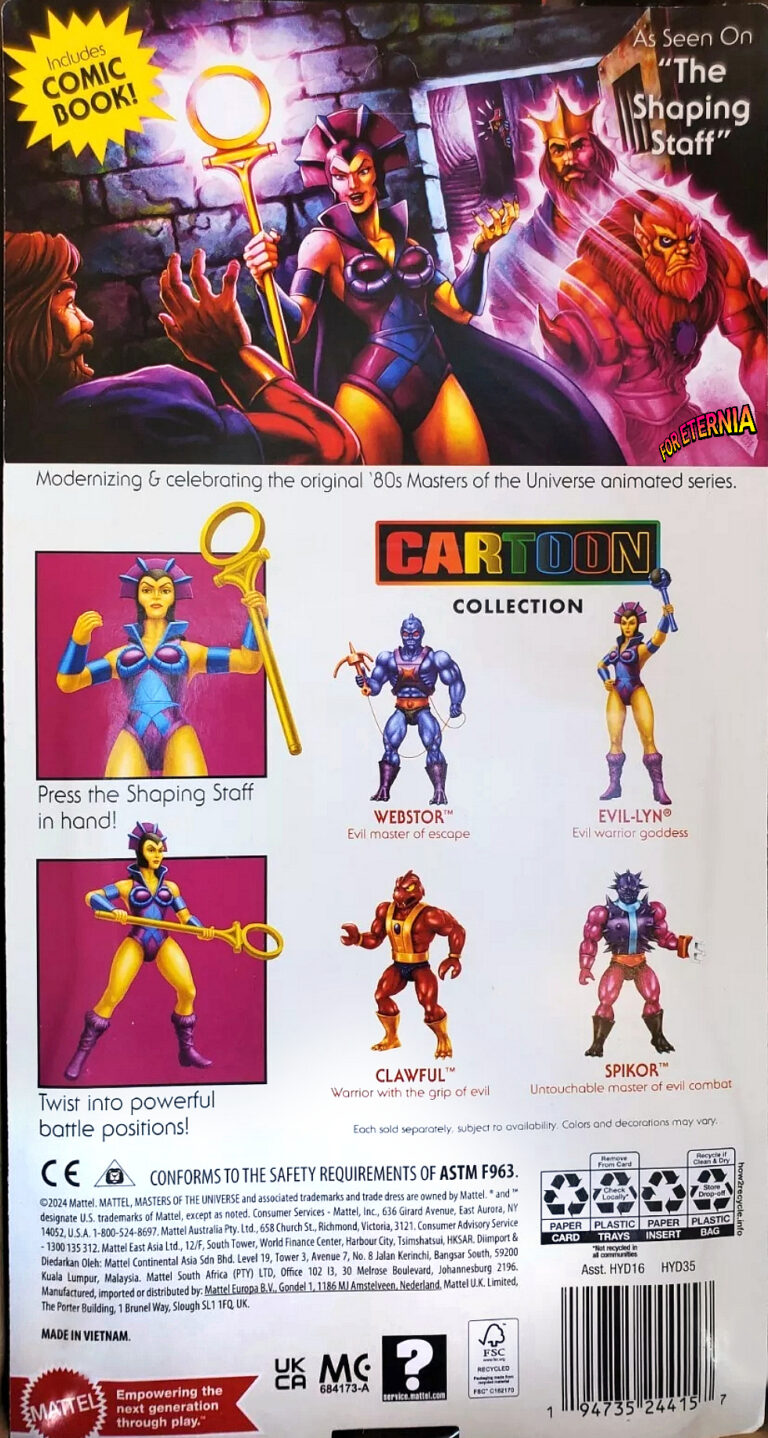Masters Of The Universe Classics Evil Lyn 2.0 Motuc Filmation - Figura 6" Con Teste Intercambiabili