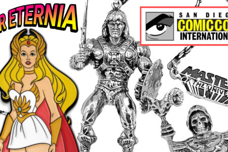 New Officially Licensed SDCC 2024 He-Man, Skeletor and She-Ra necklaces & pin available to order
