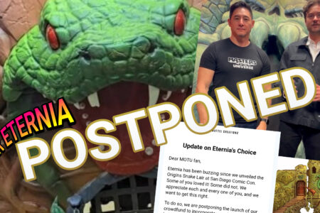 SNAKE LAIR POSTPONED! Mattel halts the crowdfund launch of the ”Eternia’s Choice” Playset
