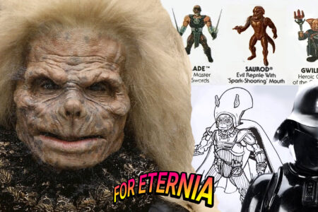 Unproduced vintage figure designs revealed for ”Masters of the Universe” 1987 Movie KARG and SKELETOR TROOPER
