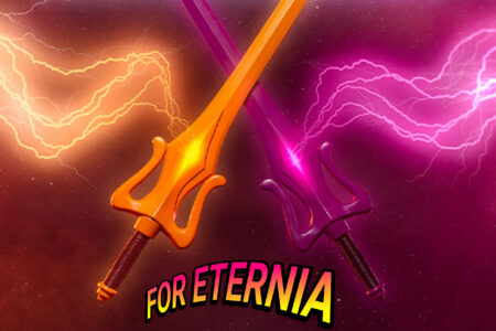 Exclusive Limited Edition SKELETOR & FAKER Replica Swords offered for today’s BigBadToyStore 25th Anniversary Sale