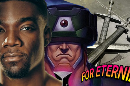 ”Masters of the Universe” TRI-KLOPS Actor Kojo Attah shows off… Movie Prop Swords?