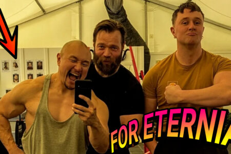 Does a photo of RAM MAN, FISTO & TRAP JAW actors reveal more Heroic or Evil Warriors?