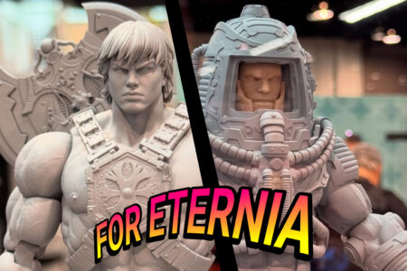 Mondo reveals sculpts for their 1:12 Scale “200X” HE-MAN and 1:6 Scale MAN-E-FACES Action Figures!