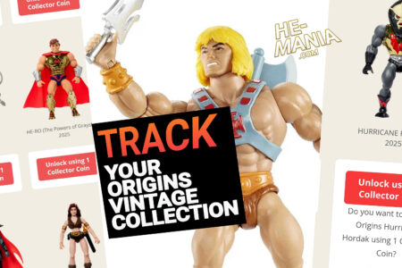 TRACK Your Origins (Vintage) Figures, Rides and Playsets on HE-MANIA.COM!