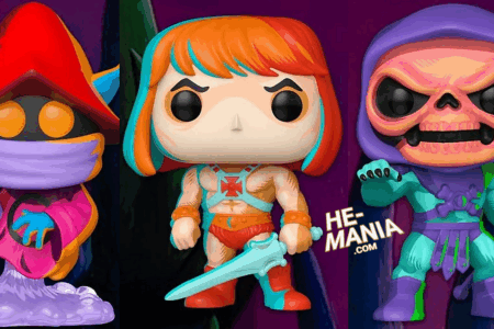 New NEON “Masters of the Universe” ORKO, HE-MAN and SKELETOR Funko POPs! available to order this Wednesday!