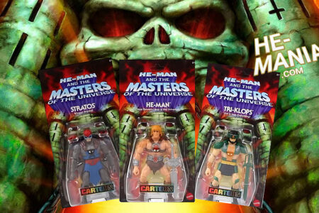 Wave One packaging is revealed for the Origins “Cartoon Collection” (200X) Action Figure line: HE-MAN, STRATOS and TRI-KLOPS!