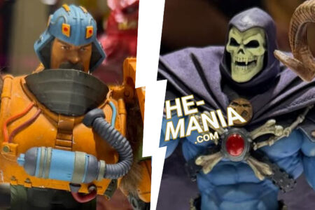 Finished Mondo “He-Man and the Masters of the Universe” 200X MAN-AT-ARMS and SKELETOR 1:12 Scale Action Figures spotted at NYCC