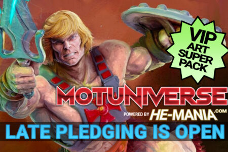 LATE PLEDGING IS STILL AVAILABLE! Check out the MOTUNIVERSE “VIP Art Super Pack” right now on Kickstarter (including Lenticular He-Man – Prince Adam art by Ken Coleman!)