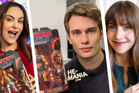 Actors NICHOLAS GALITZINE, ALISON BRIE and CAMILA MENDES take photos (AND VIDEOS) with their Masters of the Universe “Chronicles” Movie Action Figures! *Updated*