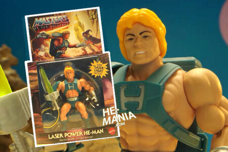Masters of the Universe: Origins (Vintage) Deluxe LASER POWER HE-MAN Action Figure will be available TODAY on Mattel Creations!