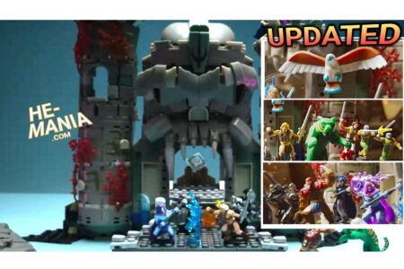 Brick Shop “Masters of the Universe” Movie “BATTLE FOR CASTLE GRAYSKULL” Set with 14 “Micro-World” Figures teased at Mattel Creations Revealed! *Updated*