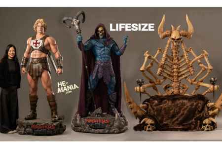 WOW! “Masters of the Universe” Movie LIFESIZE He-Man, Skeletor and Bone Throne is coming soon from Muckle Mannequins!