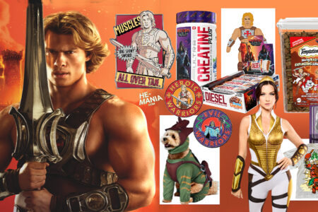 From Cat Treats to Tiki Mugs to Costumes and Protein Bars,”Masters of the Universe” Movie Tie-In product will be everywhere!