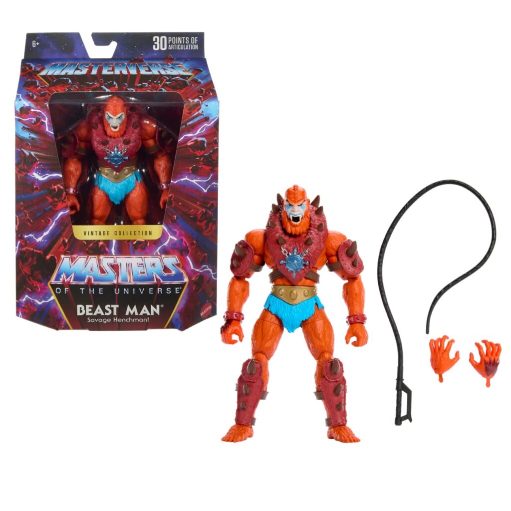 Masters of the universe masterverse vintage collection beast man action figure jjb51