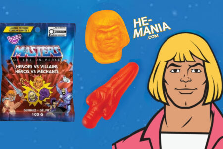 CHOMP INTO A POWER SWORD! Huer Foods launches Masters of the Universe HEROES vs VILLAINS  3.5oz Gummies for the US and Canada!