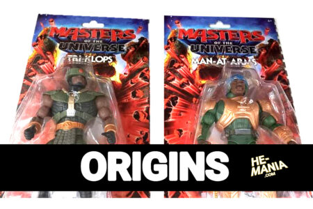 “Masters of the Universe” Movie Origins TRI-KLOPS and MAN-AT-ARMS Action Figures were just found in Australia!
