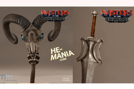 Lifesize “Masters of the Universe” Movie HAVOC STAFF and POWER SWORD Replicas coming from Muckle Mannequins!