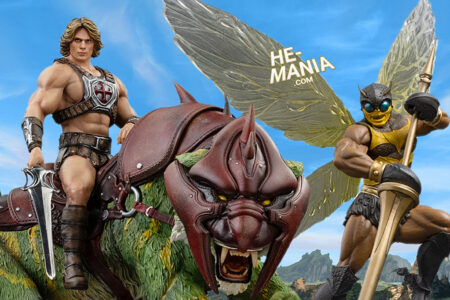 Iron Studios “Masters of the Universe” Movie Deluxe HE-MAN AND BATTLE CAT and BUZZ-OFF 1:10 Scale Statues available for Pre-order!