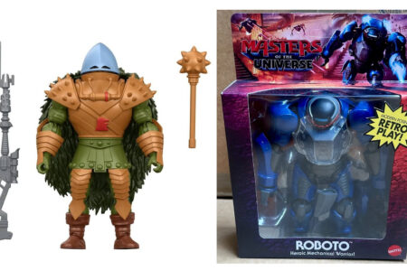 First looks at the Origins “Sketchbook Series” MAN-AT-ARMS and the “Masters of the Universe” Movie ROBOTO Action Figures!