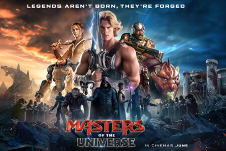 Official PANORAMIC VIEW of the “Masters of the Universe” Movie Poster reveals great shots of Snake Mountain and Castle Grayskull!