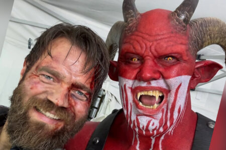 FISTO AND GOAT MAN ARE REALLY BEST FRIENDS? Great behind-the-scenes image revealed for the “Masters of the Universe” Movie!