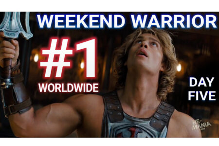 WEEKEND WARRIOR! He-Man rules the weekend as “Masters of the Universe” tops overall Prime Video Movie Charts at #1 WORLDWIDE for a Fifth Day!